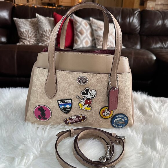 RARE Coach Disney x Coach Limited Edition Satchel In Signature Canvas - Picture 3 of 17